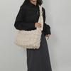 IELGY Checkered Pleated Cloud Bag Korean Version Cross-body One-shoulder Fashion Casual Commuter Female Bag