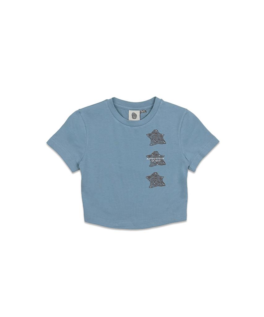 Aejyuttingkeumamaindeu Sparkling Mind Crop Top_Sky Blue