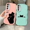 Süße Versteck-Katzen-Print Hülle für Samsung Galaxy A21s A12 A52 A11 A14 A13 A16 A15 Weiche Handyhülle A03 A04 A06 A22 A33 A05 A23 A53