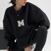 Women's Loose Embroidered Letter Round Neck Sweatshirt