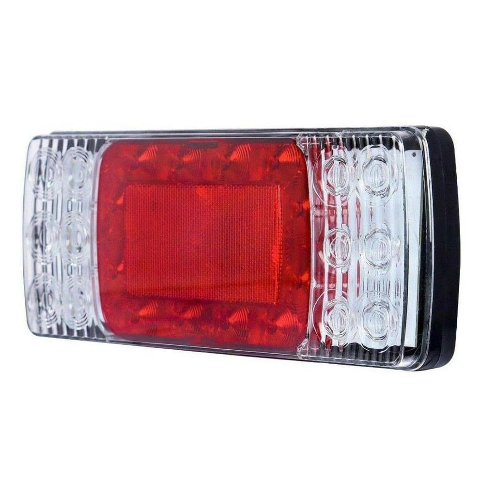 Universelle Rückleuchteneinheit LED-Lampe Hinten Kombination Universell LKW Anhänger Bus Freightliner Brems-Blinkleuchte (L+R) (24 Volt)