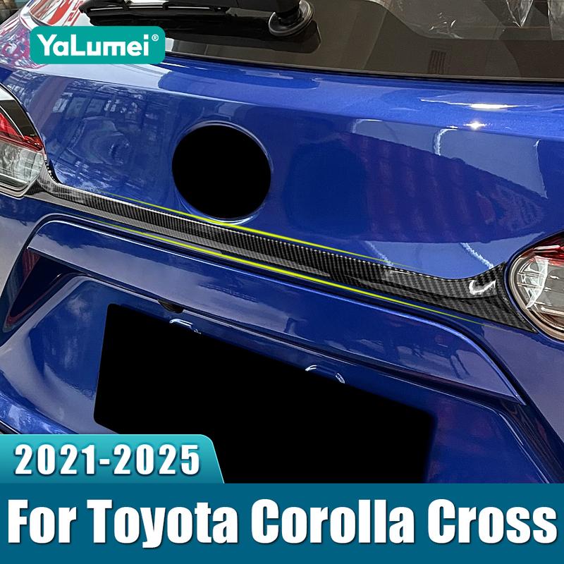 For Toyota Corolla Cross XG10 - 2024 2025 Car Rear Trunk Lid Cover Trim Tailgate Tail Gate Molding Garnish Frame Strip