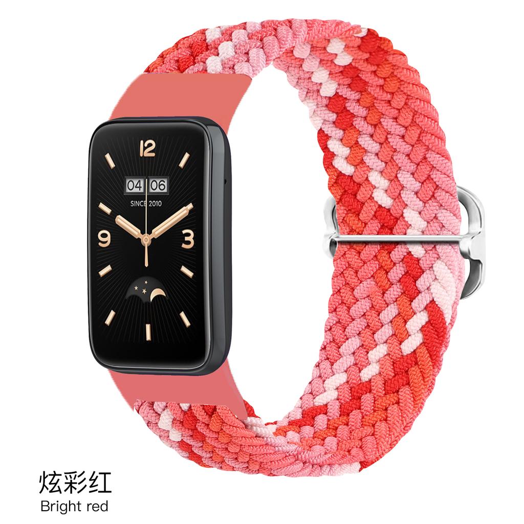 Nylonový řemínek pro Xiaomi Mi Band 7 8 Pro Elastický nastavitelný Pletený solo loop Náramek Correa pro mi band 7 pro miband 7pro Řemínek