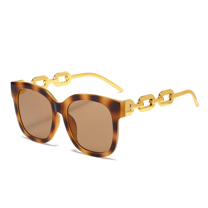 Summer New Sunglasses European And American Personalized Chain Glasses Street Shooting Funny Square Women'S Sunglasses