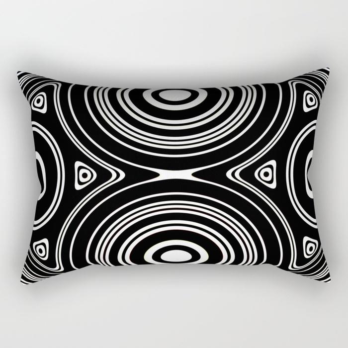 Black and White Simple Geometric Rectangle Pillowcase Home Decor Car Sofa Cushion Cover Home Decor Accessories 30x50cm