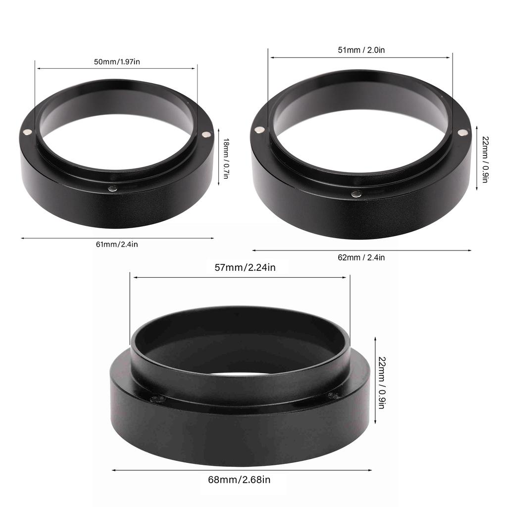 Coffee Powder Dosing Ring Funnel with Magnetic Replacement Coffee Maker Accessory Dosing Ring Powder Dosing Funnel Dosing Funnel