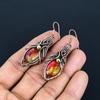 Ammolite Earrings Gemstone Jewelry, 999 Copper Wire Wrapped Handmade Earrings, Latest Design Jewelry