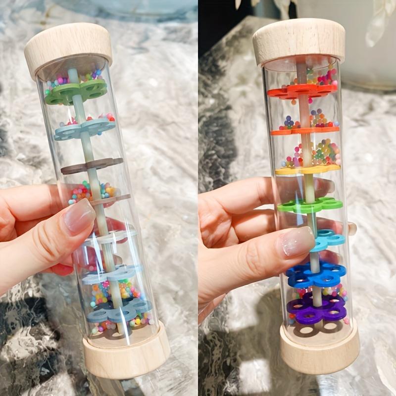 Wooden Alf Rain Sound Tube, Early Education Sensory Stimulation Toy, Simulated Rain Sound, Sand Timer, Baby Soothing Grasping Toy