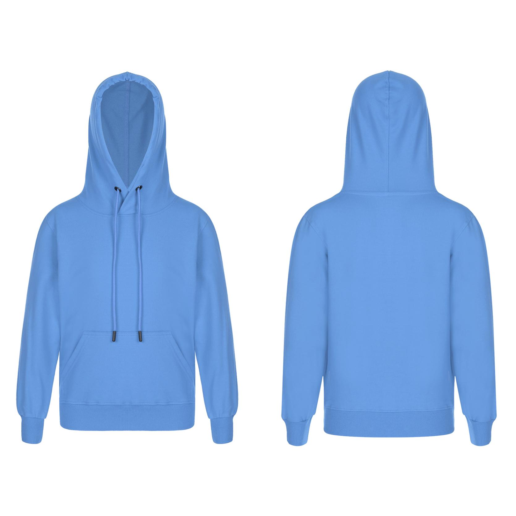 IEFiEL Stijlvolle kinderkleding met lange mouwen en capuchon met trekkoord Top voor jongens Vrijetijdskleding Sportkleding 9-10 Years lichtblauwe kleur