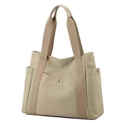 

Large Capacity Canvas Tote Bag for Women Vintage Shoulder Handbag Multi Pocket Shopper Bag Casual Work Travel Tote Purse with Anti-Theft Back Pocket хакі