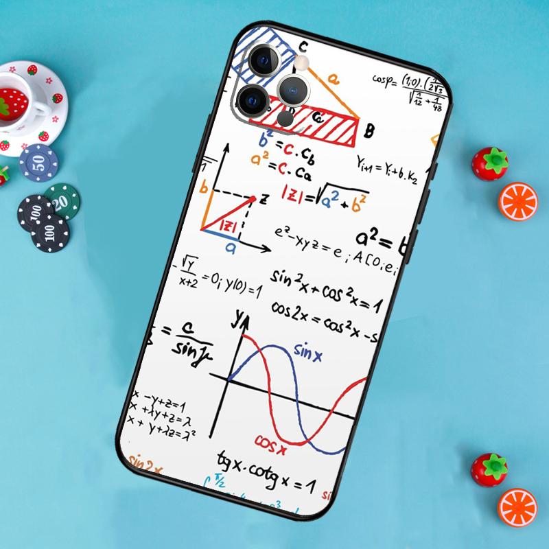 Physics Science Maths Formula Phone Case For iPhone 13 16 15 11 12 14 Pro Max 13 12 mini XR 15 16 Plus 16e Cover Funda
