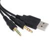 Replacement USB 3.5mm Mic Audio Cable Headphones Cable PVC Soft Durable Wire for  Arctis 3 5 7 Pro Headphones