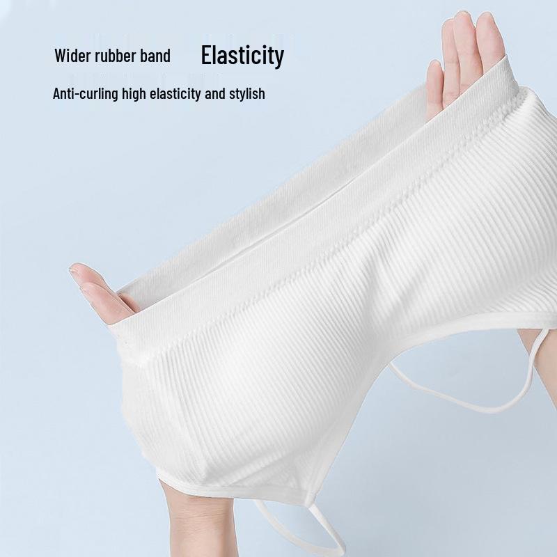 Portable Seamless Ice Silk Disposable Bra - Antibacterial, Wash-Free, White Bandeau for Outdoor Travel