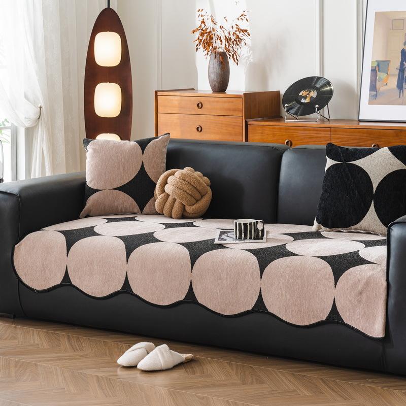 French Special-shaped Sofa Cushion for All Seasons, New High-end Anti-slip Cushion, Irregular Straight Cover Cloth