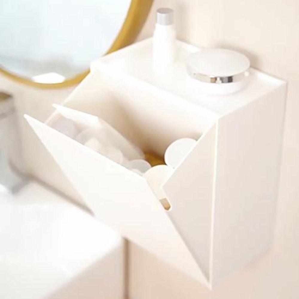 

Dustproof Half-Lid Debris Storage Box Plastic Paper Towel Dispenser for Household