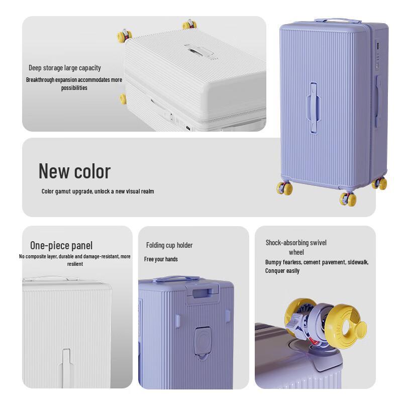 JOURHEY SHI Large Capacity 3:7 Split Spinner Luggage