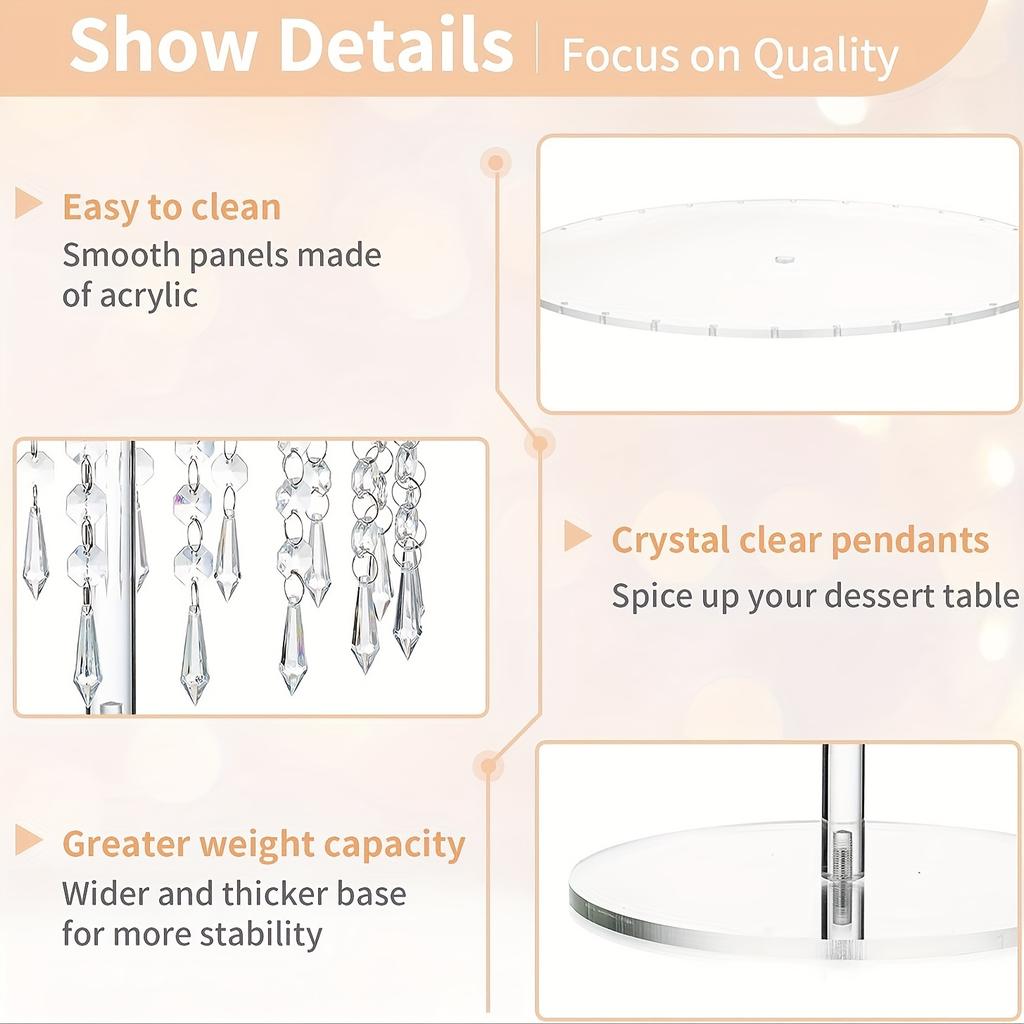 Acrylic Hanging Beads Cake Pan,birthday Party,cake Pan,cake Display Stand