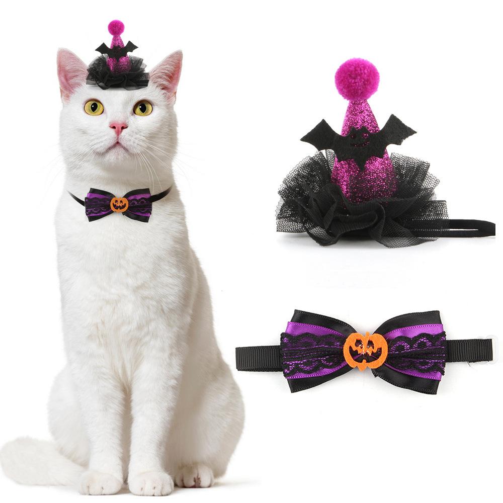 Halloween Pet Atmosphere Costume Accessory Set Halloween Cat Dress Up Pet Transformation Dress Up