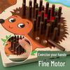 Wooden Hedgehog Sensory and Arithmetic Board Game for Kids - Early Education & Hand-Eye Coordination Toy