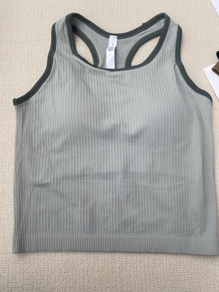 

Двухслойный влагоотводящий спортивный бюстгальтер с грудной вставкой - Высокоэластичный топ для йоги на открытом воздухе Small