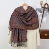 Winter Warm Cashmere Scarf for Women Luxury Print Pashmina Shawl Wrap Neckerchief Female Bufanda Echarpe Design Headband