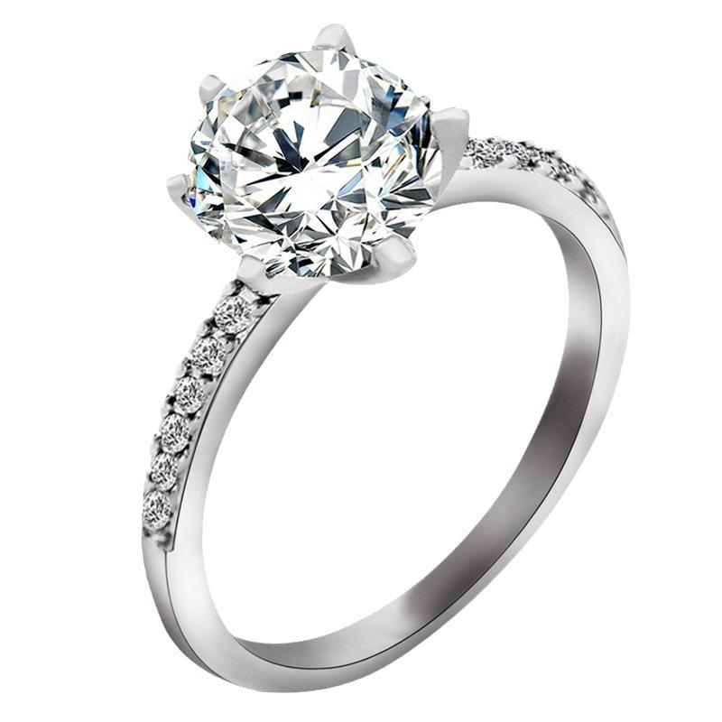 Elegant Blue Zircon Diamond Ring - Classic Women's Hand Jewelry