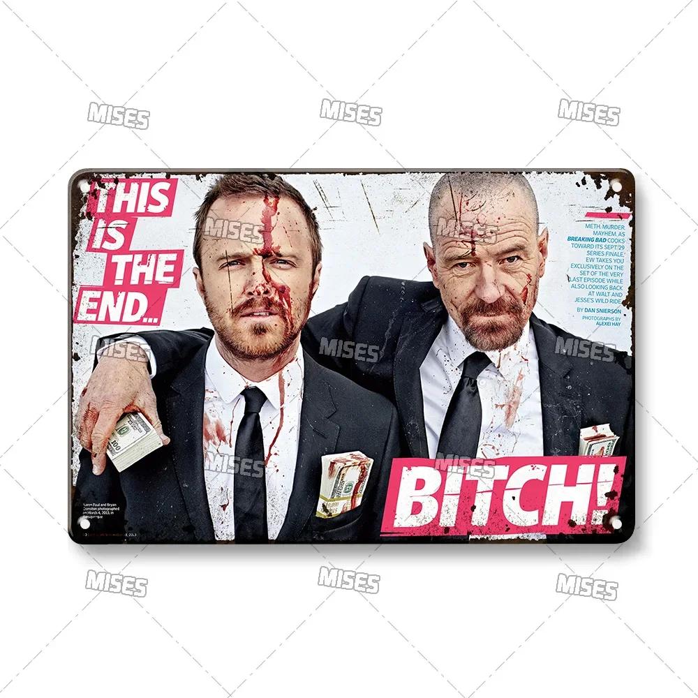 Breaking Bad Klassische TV Metallplatte Retro Metallposter Bar Club Metallplakette Altes Metallblechschild Bar Zuhause Studio Wanddeko