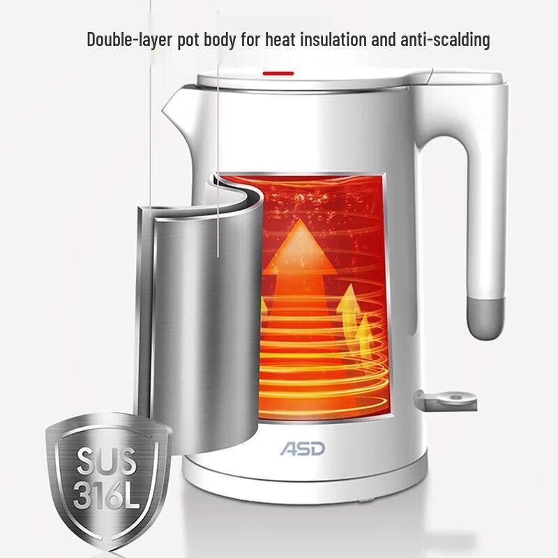 ASD 1.5L 316L Stainless Steel Electric Kettle