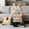 Anime Art Cute Cat N-Nyanko Sensei M-Madara Soft Pillowcase Sofa Home Living Room Bedside Decor Pillow Cover Gift Party Hogar