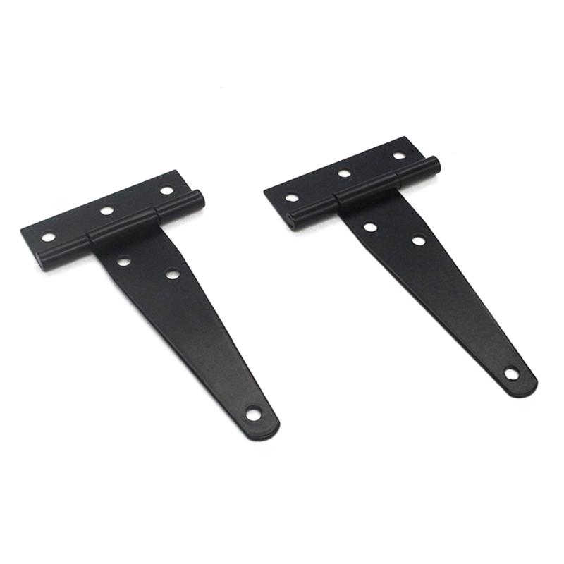 Heavy Duty T Hinges for Wood Door Wrought Iron Gate Hardware Rustproof T Hinges Set Simple Installs for Barns & Sheds