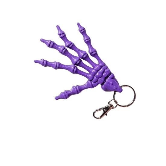 Skelet Hånd Nøglering, Leddelt Skelet Hånd Fidget Nøglering, Fleksible Gotiske Skelet Hænder Vedhæng, Halloween Spooky Gotisk Nøglering til