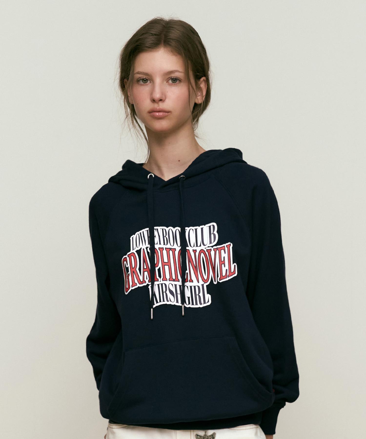 Kirsh Lowkey Book Club Lettering Raglan Hoodie [Dark Navy] 1