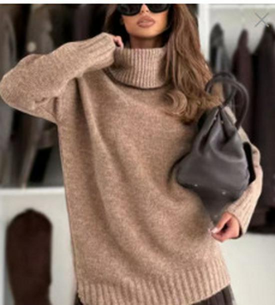 2026 Women's Winter Woolen Top & Dress Set - New Solid Color