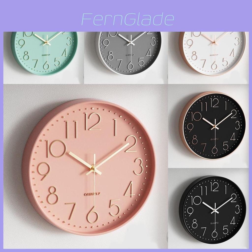 Modern Round Quartz Wall Clock With Silent Motion For Living Room Decor