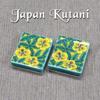 Stylish Kutani Ware Pair Chopstick Rest Set, Aoi Ceramic, Made in Japan