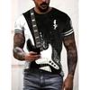 Instruments Guitar 3d Print T-shirt Men Women Fashion Short Sleeve T-shirt Kids Hip Hop Tops Tees Oversized Camiseta Summer Tops