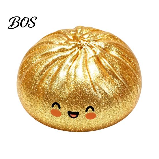 Durable Squeeze Ball Steamed Bun Stress Ball, Soft TPR Dumpling Toy Tactile with Mini Inside, Slow Rising Fidget for Adults Portable