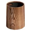 Multi-scene Imitation Wood Grain Trash Can Vintage Garden Trash Can with Lid for Home Office Vintage Decorative Storage 