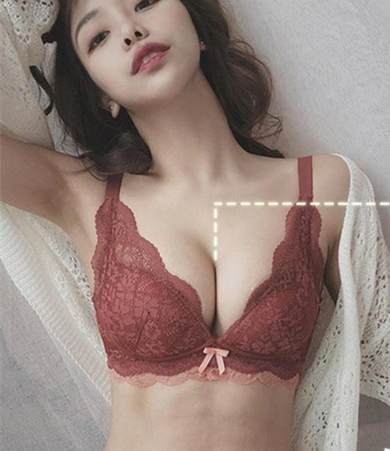 Sexy Lace French Bra & Panty Set: Enhances Small Bust, Reduces Side Boobs, Anti-Sag, Shaping