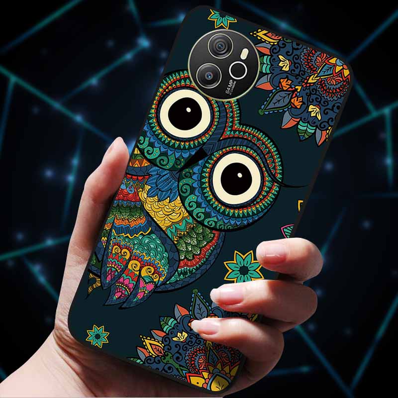 

For Oscal Tiger 12 Case Cool Luxury Soft Black Silicone Shockproof Phone Case for Blackview Oscal Tiger 12 Coque Fundas TPU Etui Oscal Tiger 12