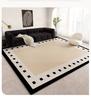 New Stylish Minimalist Design White and Black Floor Area Rug Low Price Rug and Carpet Modern Antiskid Carpets for Living Room