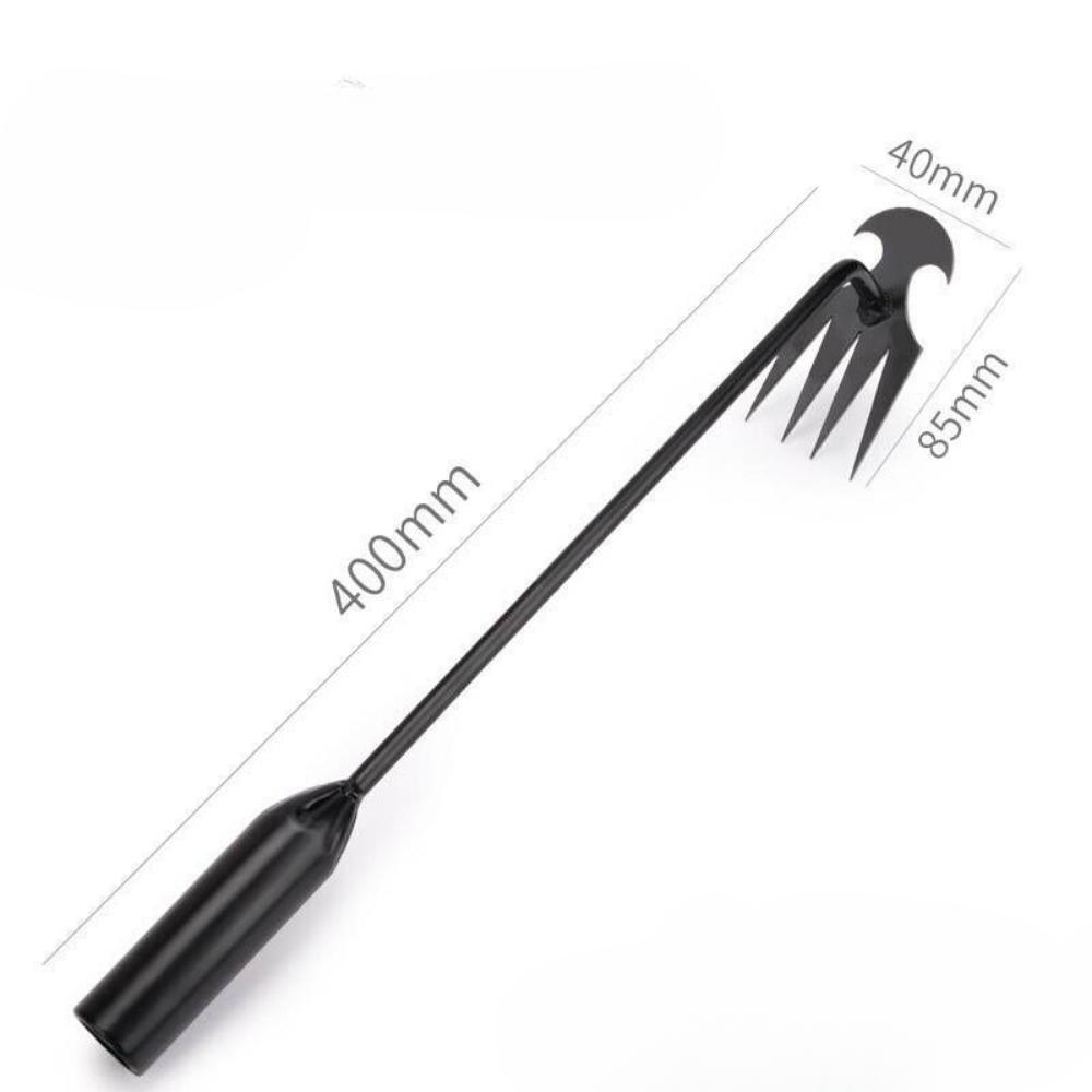 

1 шт., инструмент для удаления сорняков, садовый инструмент для удаления сорняков, 4 зубца, марганцевая сталь, кованая ручная прополка для овощеводства, садоводства, фермы на заднем дворе 40 cm чёрный