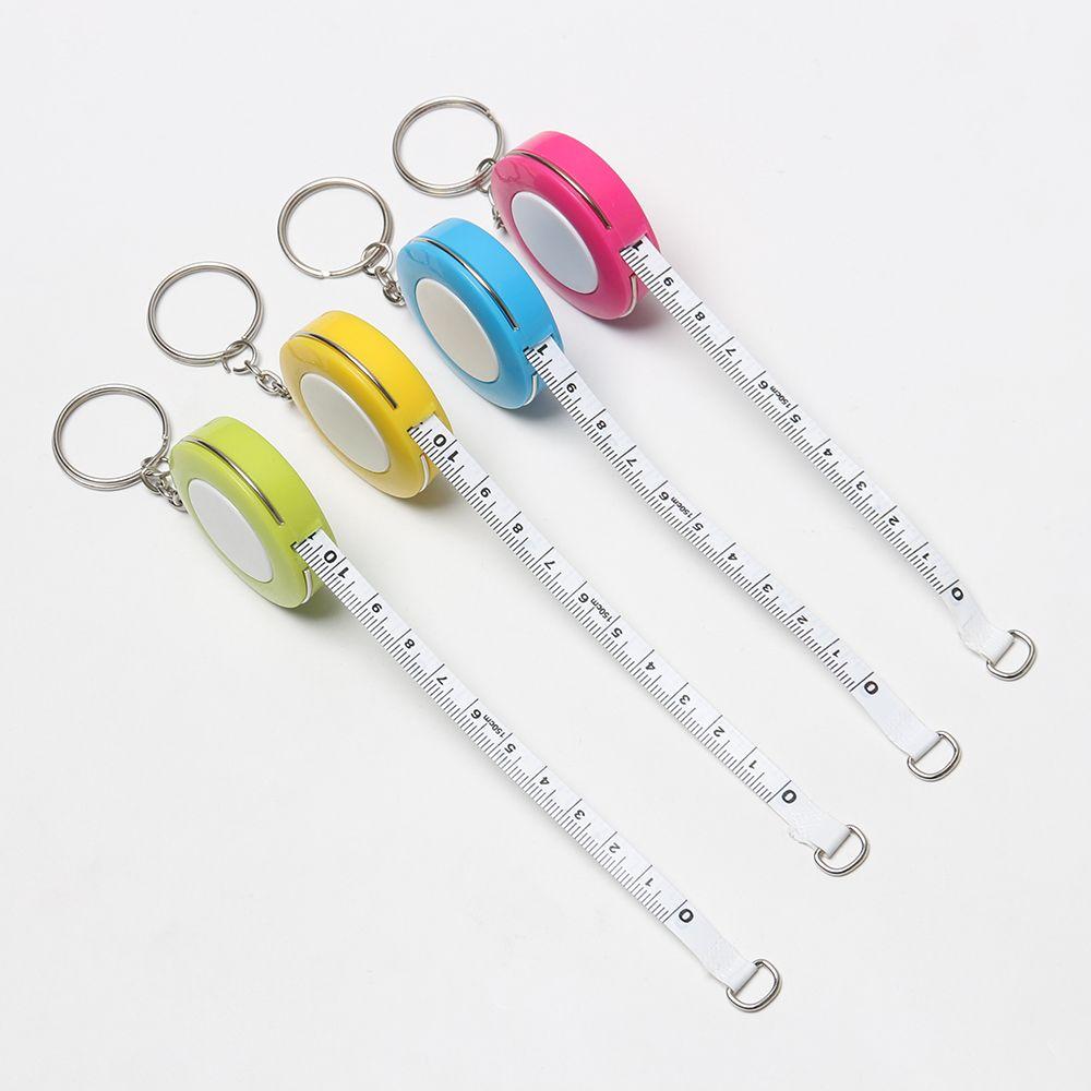 150cm/60 Inch Mini Candy Color Tape Measure Keychain Soft Ruler Portable Retractable Tape Measure High Quality Measuring Tools