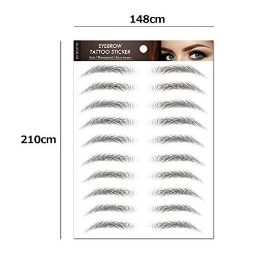 50 pairs eyebrow seals art makeup seal tattoo natural hair non-fading excellent waterproof unisex tint long-lasting pencil cosmetic brown
