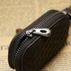 Leather Car Key Case Men Women Wallets Key Holder Housekeeper Covers Zipper Bag Keychain Cover for Keys Organizer Card Pouch