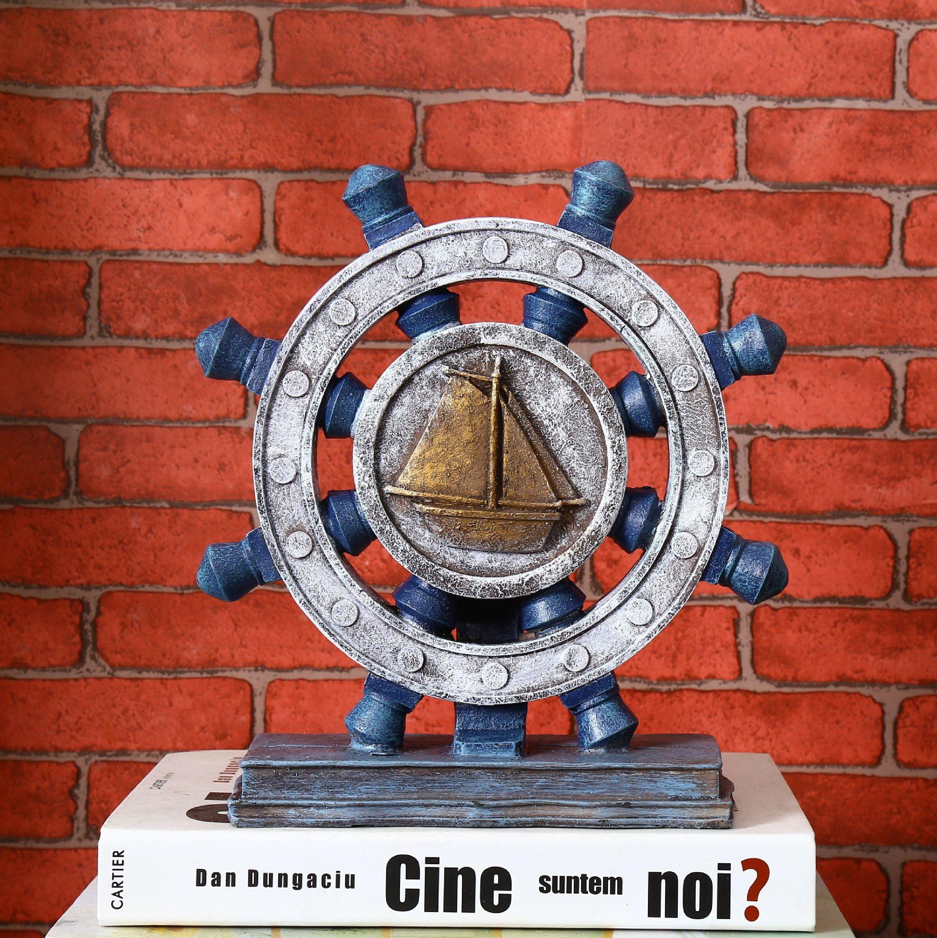 

Средиземноморский Ретро Океанский Парусник Штурвал Компас Дисплей Реквизит Дом Ресторан Бар Декорация Орнаменты