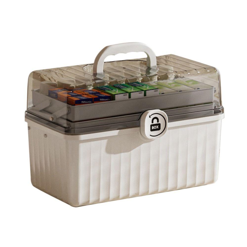 Large Capacity Medicine Box Multi-Layer Jewelry Nail Polish Organizer  Home