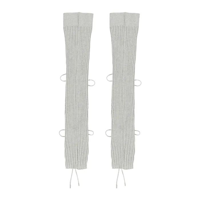 RIBBON LEG WARMER [LIGHT GREY]