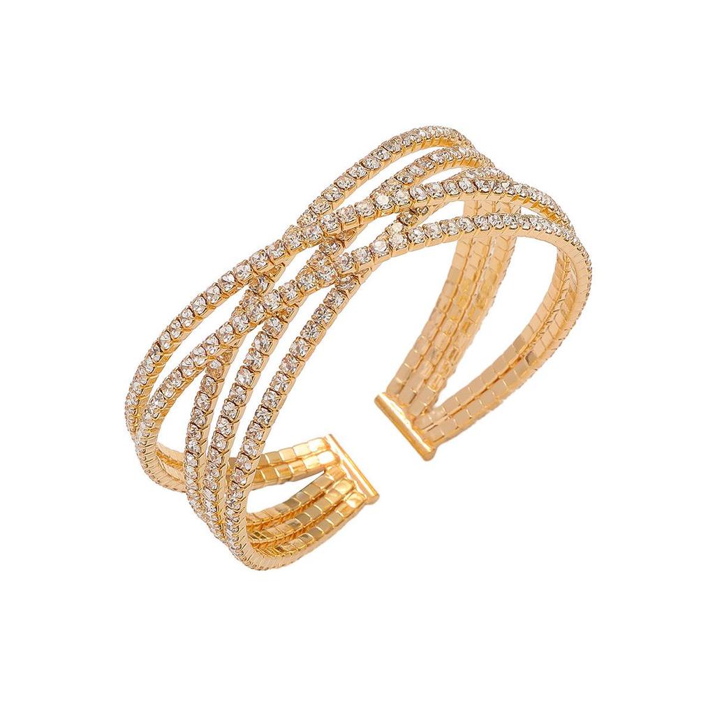Women's Diamond Inlaid Bangle - Elegant and Stylish Jewelry for Special Occasions