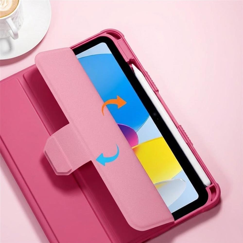 Case for iPad 11" 2025 A16 (11th gen.) / iPad 10.9" 2022 (10th gen.) with flap and stand, pink